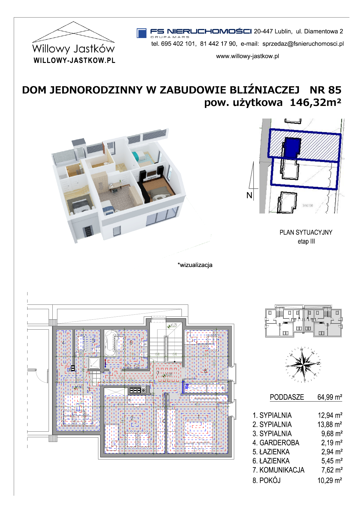 Dom 146,32 m², oferta nr 85, Osiedle Willowy Jastków, Jastków, Jastków 8-idx