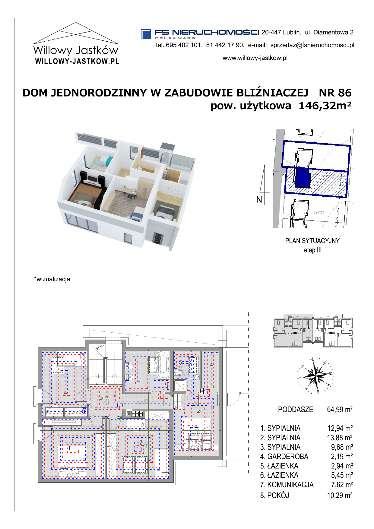 Dom 146,32 m², oferta nr 86, Osiedle Willowy Jastków, Jastków, Jastków 8-idx