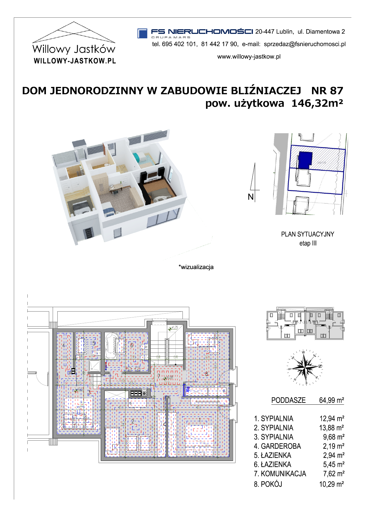 Dom 146,32 m², oferta nr 87, Osiedle Willowy Jastków, Jastków, Jastków 8-idx