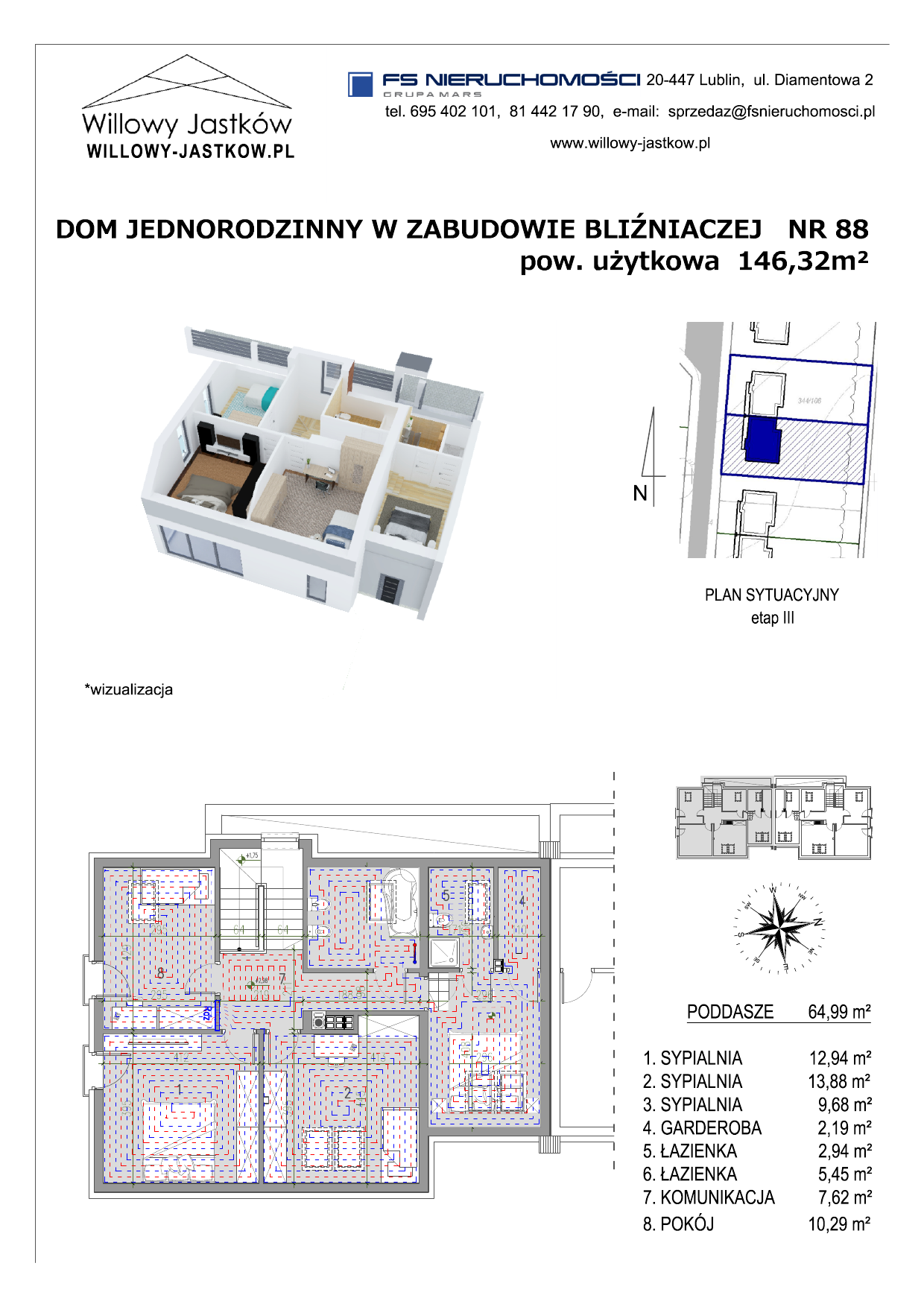 Dom 146,32 m², oferta nr 88, Osiedle Willowy Jastków, Jastków, Jastków 8-idx