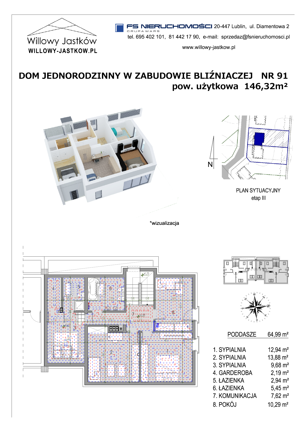 Dom 146,32 m², oferta nr 91, Osiedle Willowy Jastków, Jastków, Jastków 8-idx