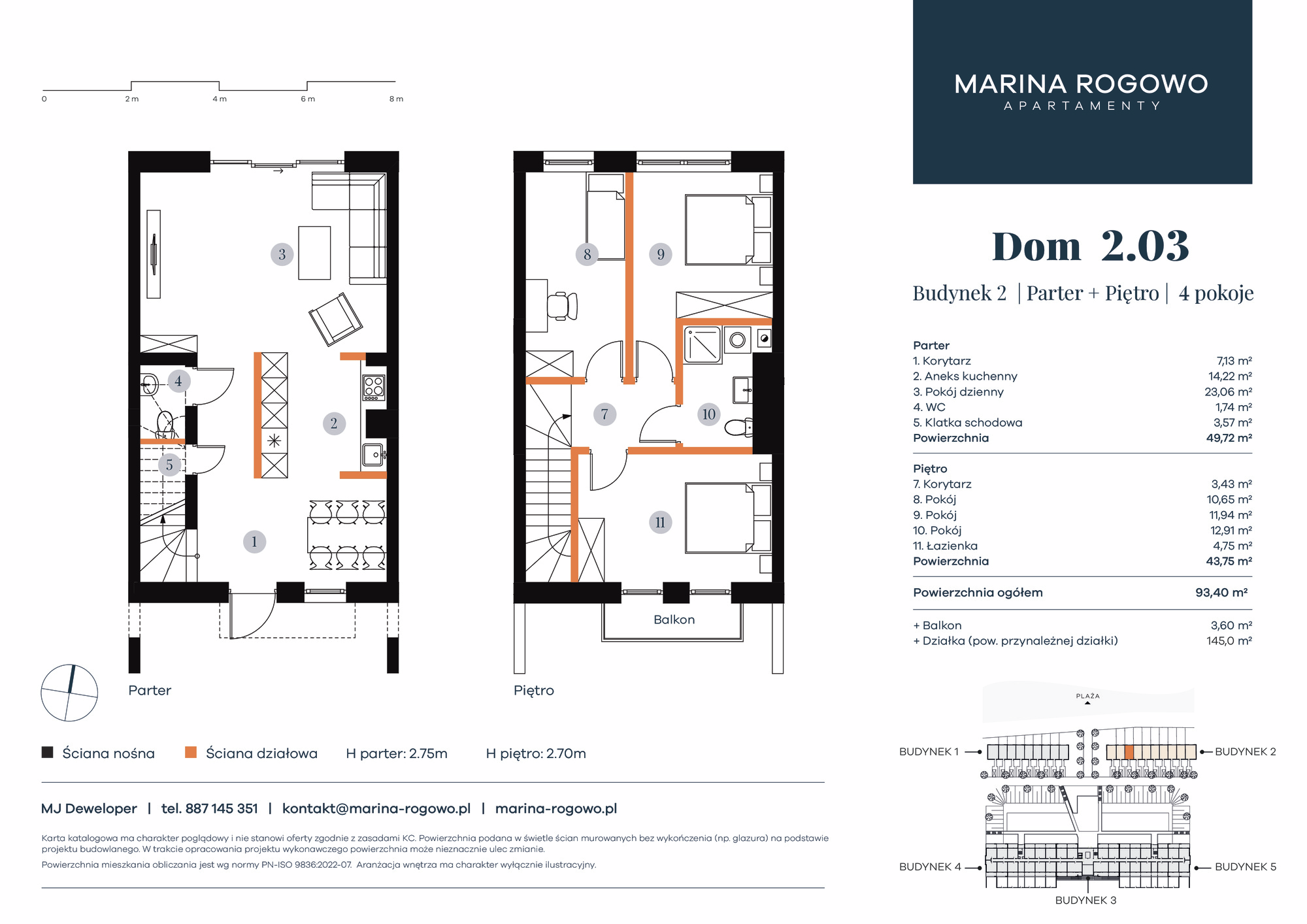 Dom 93,40 m², oferta nr 2.03, Apartamenty Marina Rogowo, Rogowo, ul. Kołobrzeska-idx