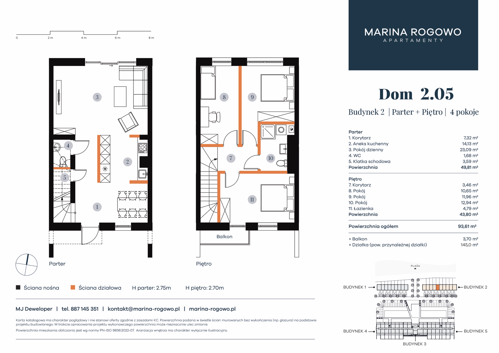 Dom 93,61 m², oferta nr 2.05, Apartamenty Marina Rogowo, Rogowo, ul. Kołobrzeska-idx