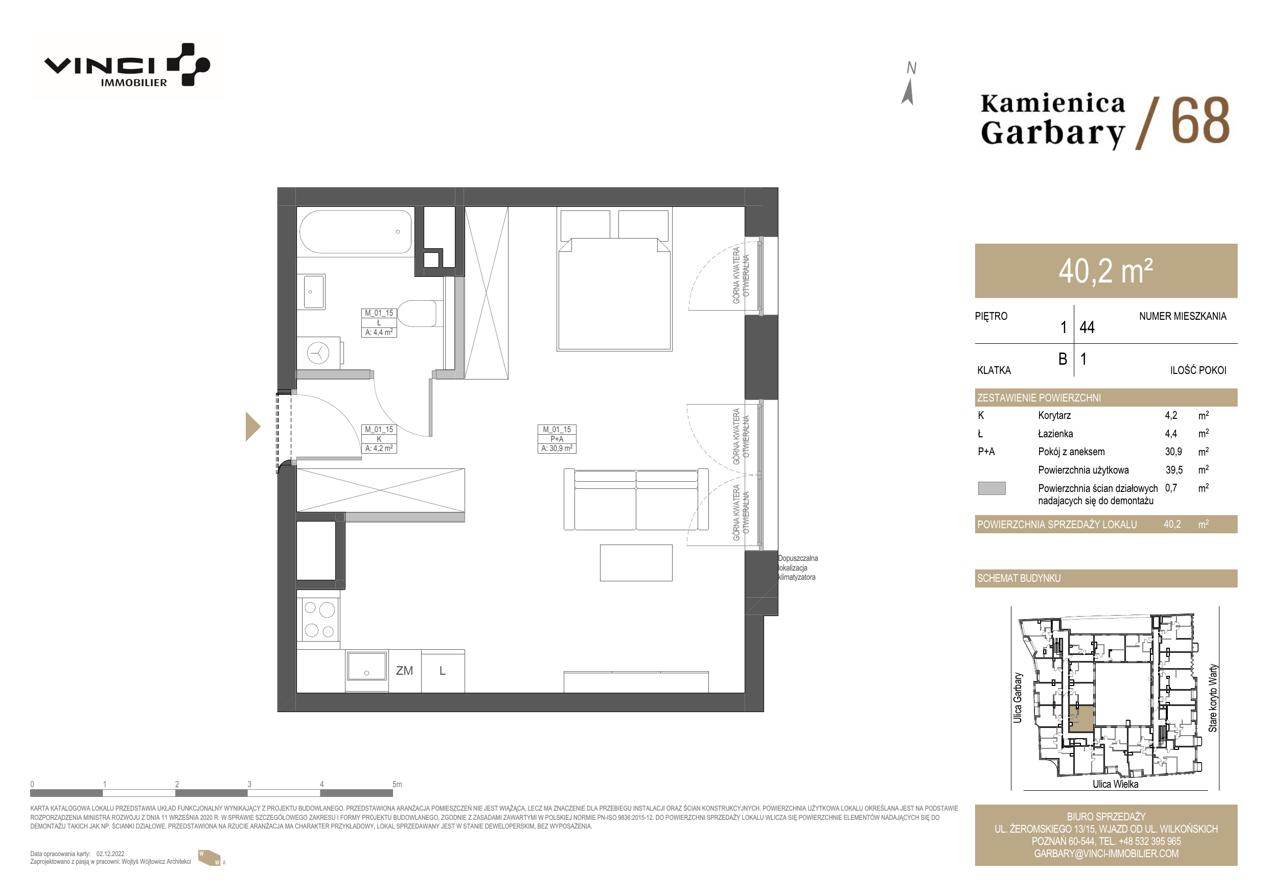 Apartament 40,21 m², piętro 1, oferta nr 44, Kamienica Garbary 68, Poznań, Stare Miasto, Garbary, ul. Garbary 68-idx