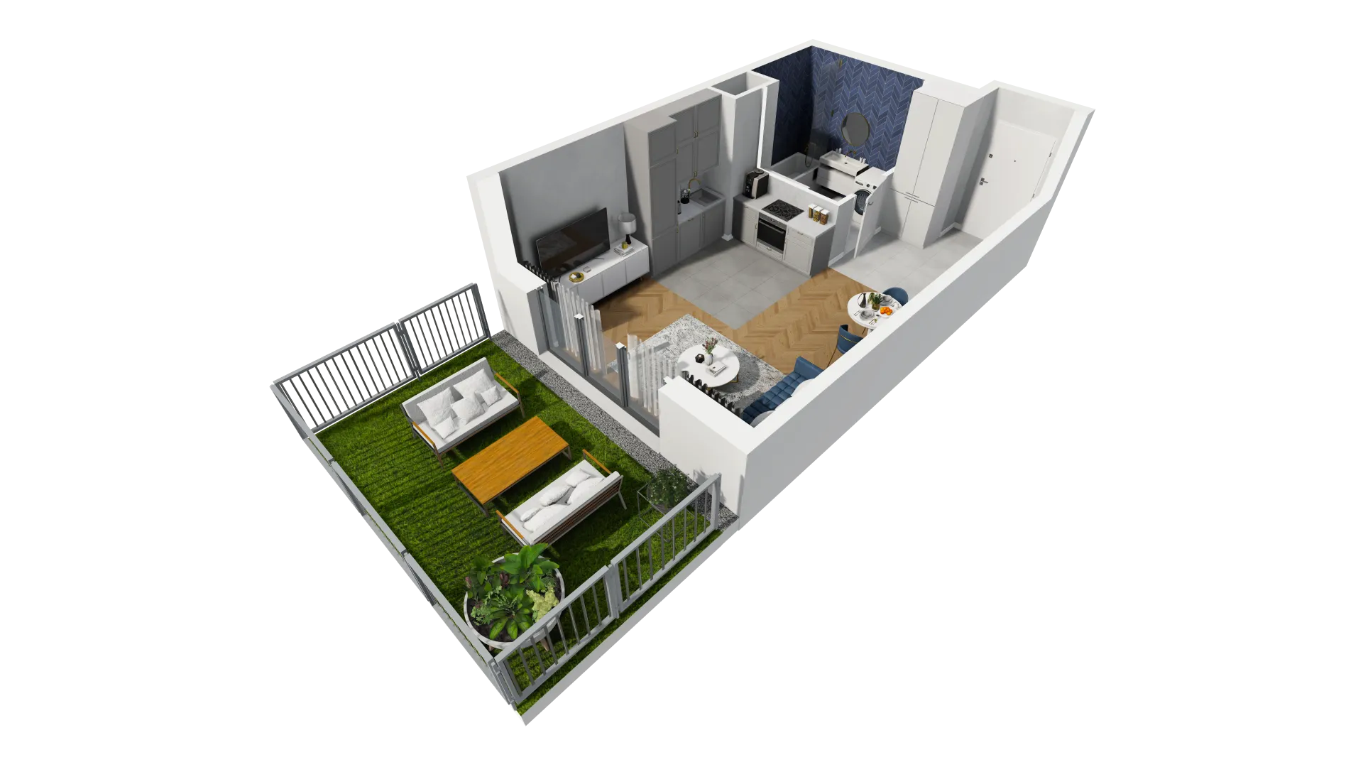 Mieszkanie 30,63 m², parter, oferta nr 1B.03, Akacjowa Wita, Kraków, Prądnik Czerwony, Rakowice, ul. Akacjowa-idx