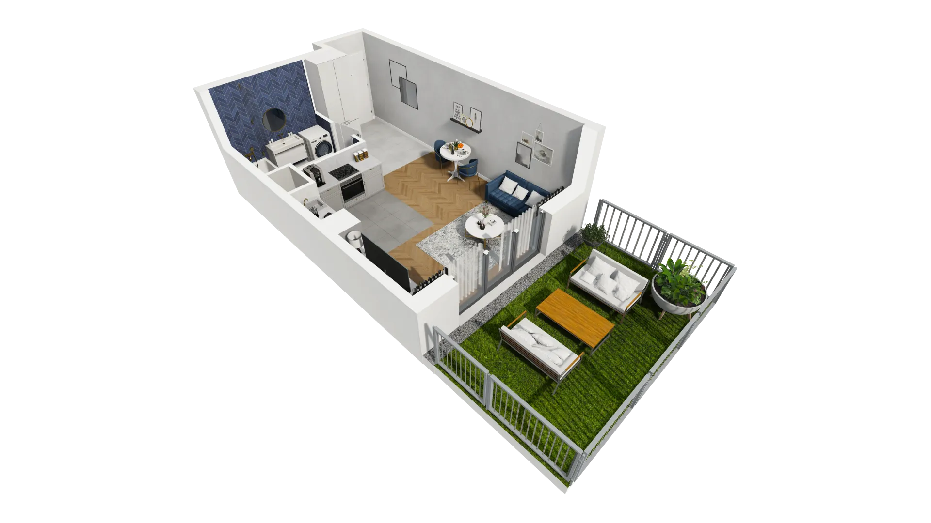 Mieszkanie 30,63 m², parter, oferta nr 1B.03, Akacjowa Wita, Kraków, Prądnik Czerwony, Rakowice, ul. Akacjowa-idx