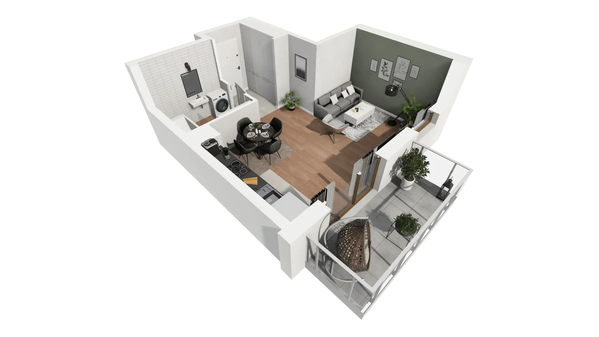 Mieszkanie 31,46 m², piętro 3, oferta nr 4.5.1, Osiedle Przyjemne - etap II, Gdańsk, Jasień, ul. Flisykowskiego-idx