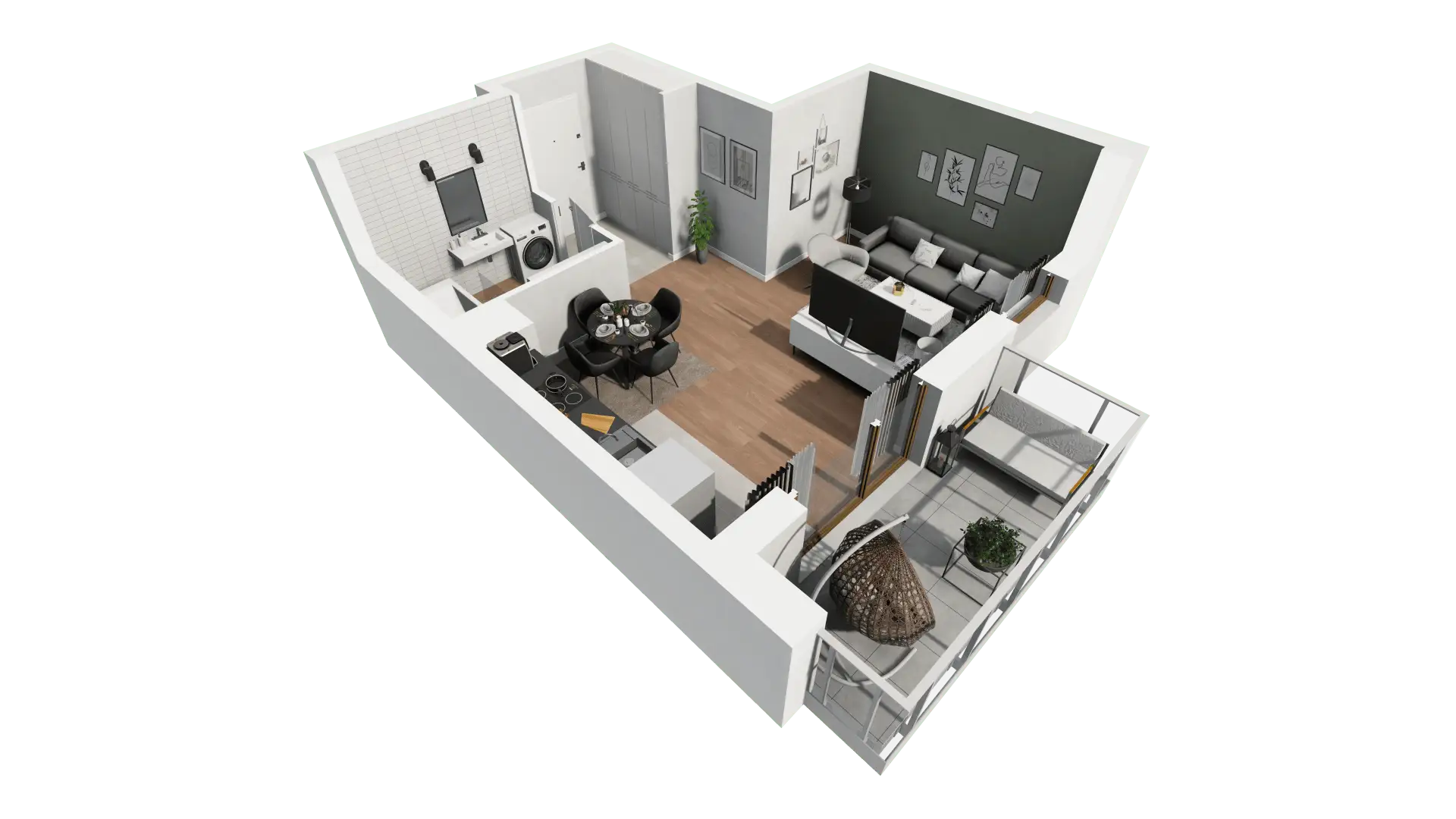 Mieszkanie 31,69 m², piętro 2, oferta nr 5.4.1, Osiedle Przyjemne - etap II, Gdańsk, Jasień, ul. Flisykowskiego-idx