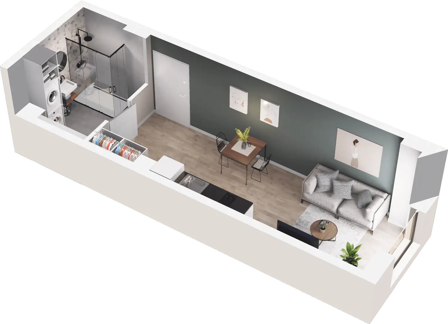 Mieszkanie 27,95 m², piętro 2, oferta nr II.A.07, Krakowska 35, Wrocław, Przedmieście Oławskie, Krzyki, ul. Krakowska-idx