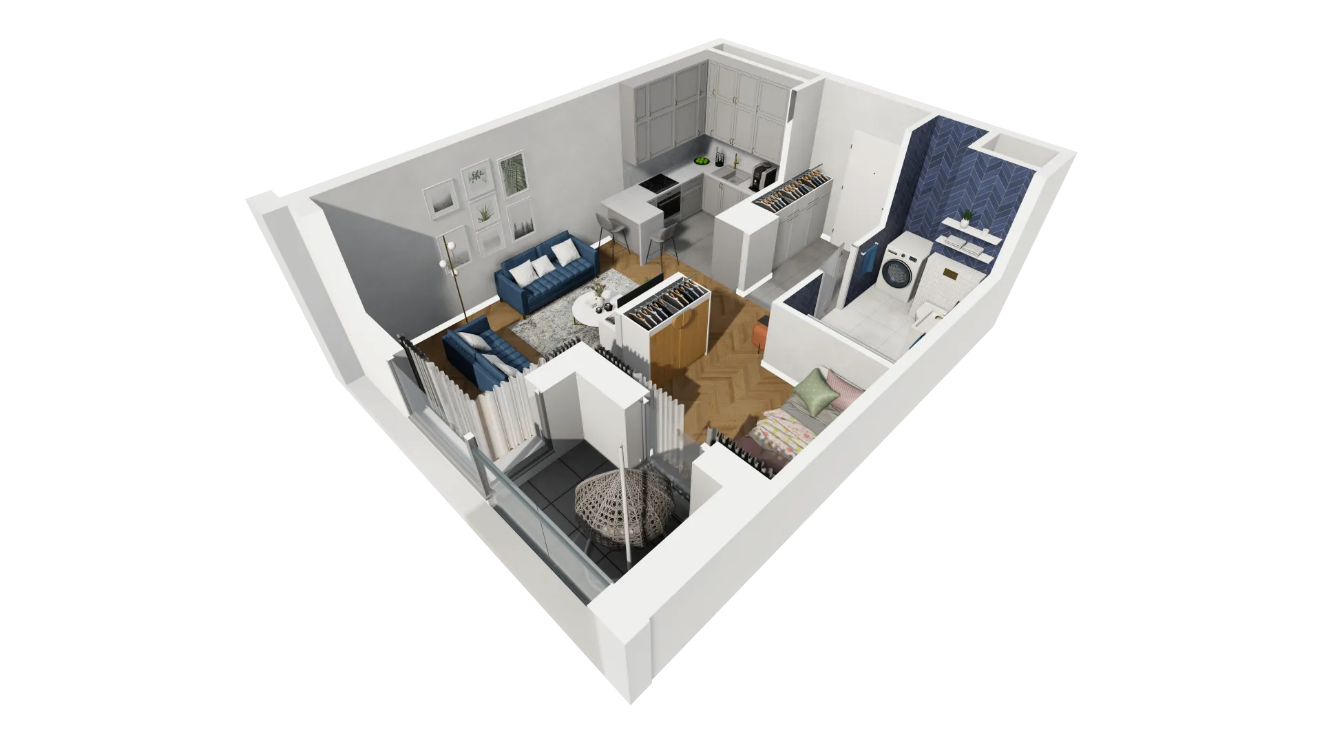 Mieszkanie 35,51 m², piętro 3, oferta nr H1-A-3-1, Heyki City ATAL, Szczecin, Prawobrzeże, Międzyodrze, ul. Leona Heyki-idx