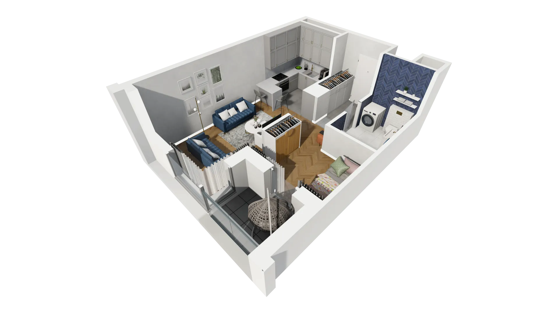 Mieszkanie 34,60 m², piętro 3, oferta nr H1-A-3-2, Heyki City ATAL, Szczecin, Prawobrzeże, Międzyodrze, ul. Leona Heyki-idx