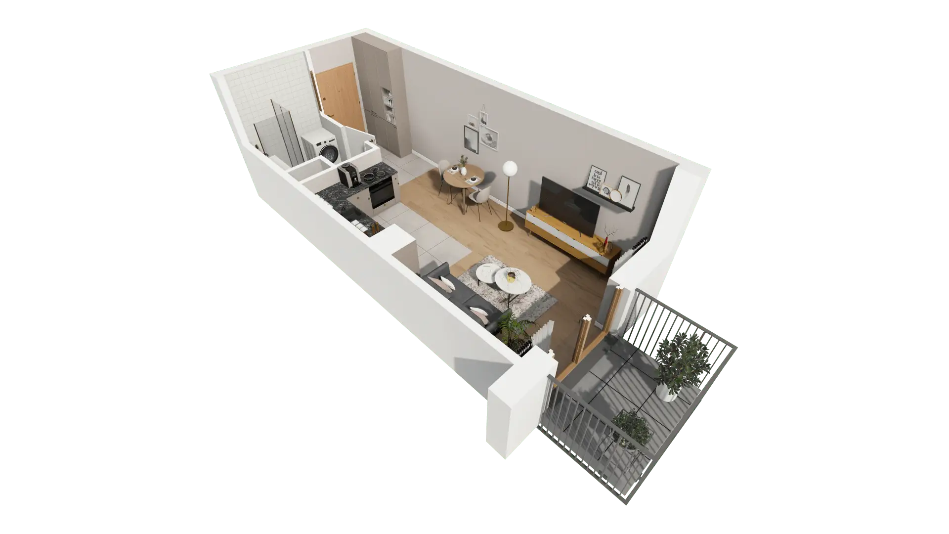 Mieszkanie 26,88 m², piętro 2, oferta nr BII.2.M55, Przewóz 42 ATAL II, Kraków, Podgórze, Płaszów, ul. Przewóz 42-idx