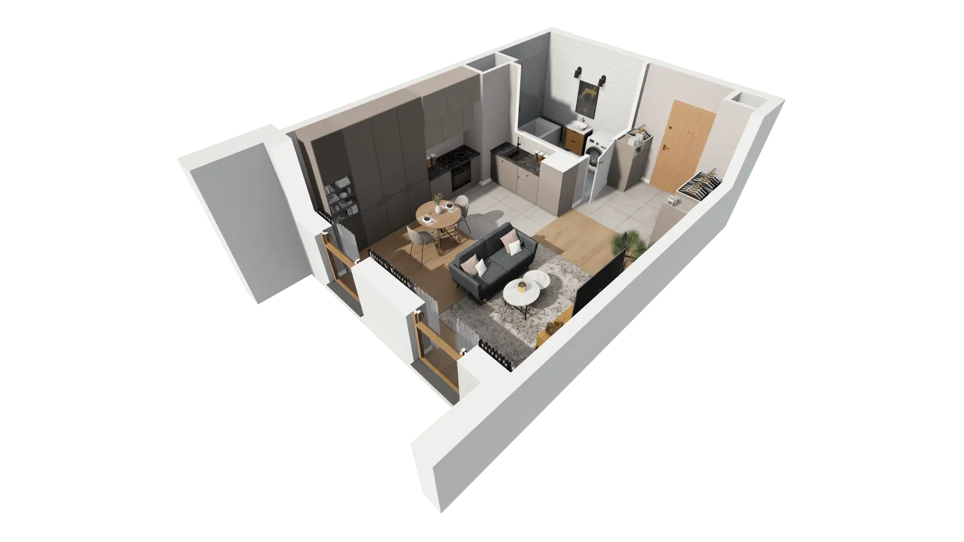 Mieszkanie 33,61 m², piętro 2, oferta nr BII.2.M56, Przewóz 42 ATAL II, Kraków, Podgórze, Płaszów, ul. Przewóz 42-idx