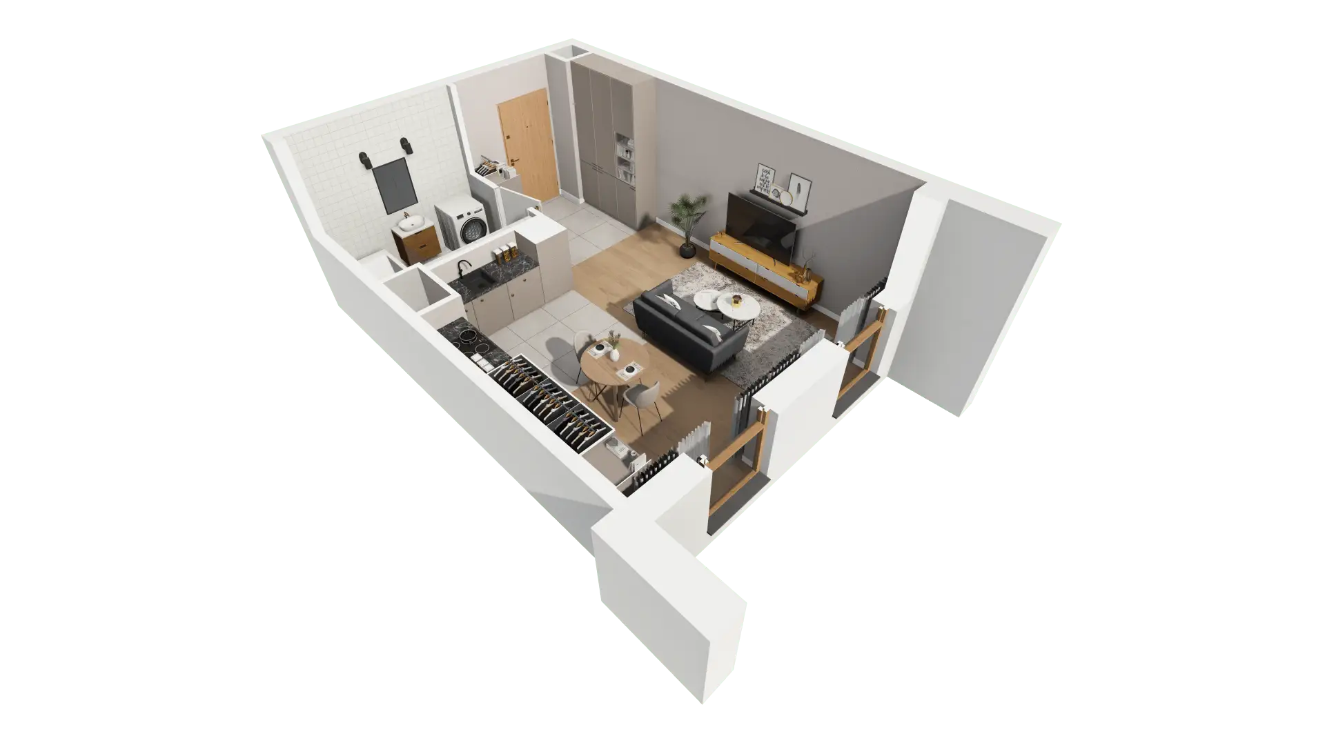 Mieszkanie 33,61 m², piętro 2, oferta nr BII.2.M56, Przewóz 42 ATAL II, Kraków, Podgórze, Płaszów, ul. Przewóz 42-idx