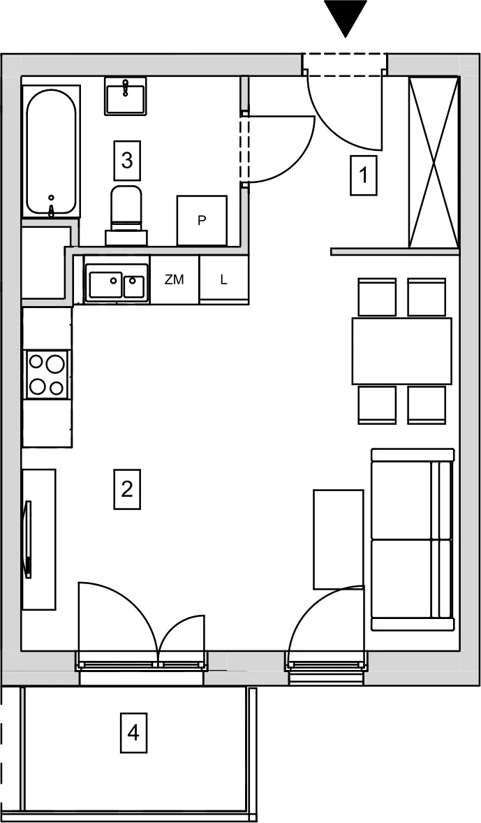 Mieszkanie 35,42 m², piętro 1, oferta nr B5-K2-1-5, ATAL Strachowicka, Wrocław, Żerniki, Fabryczna, ul. Strachowicka-idx