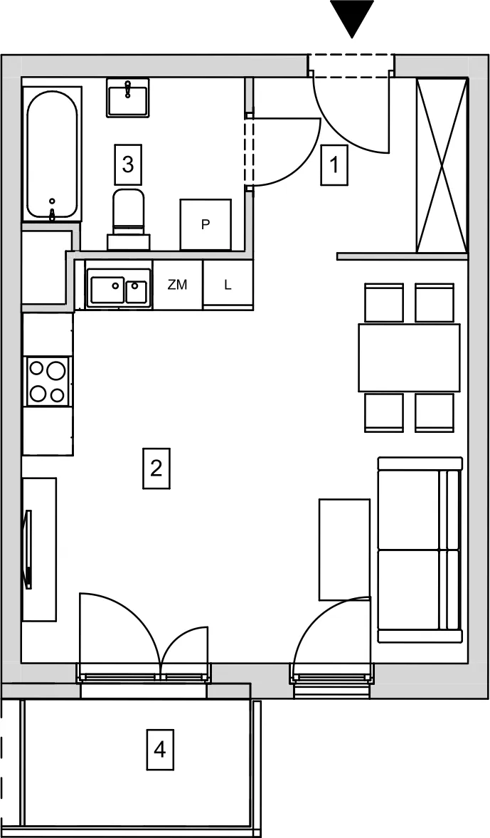 Mieszkanie 35,42 m², piętro 2, oferta nr B5-K2-2-5, ATAL Strachowicka, Wrocław, Żerniki, Fabryczna, ul. Strachowicka-idx