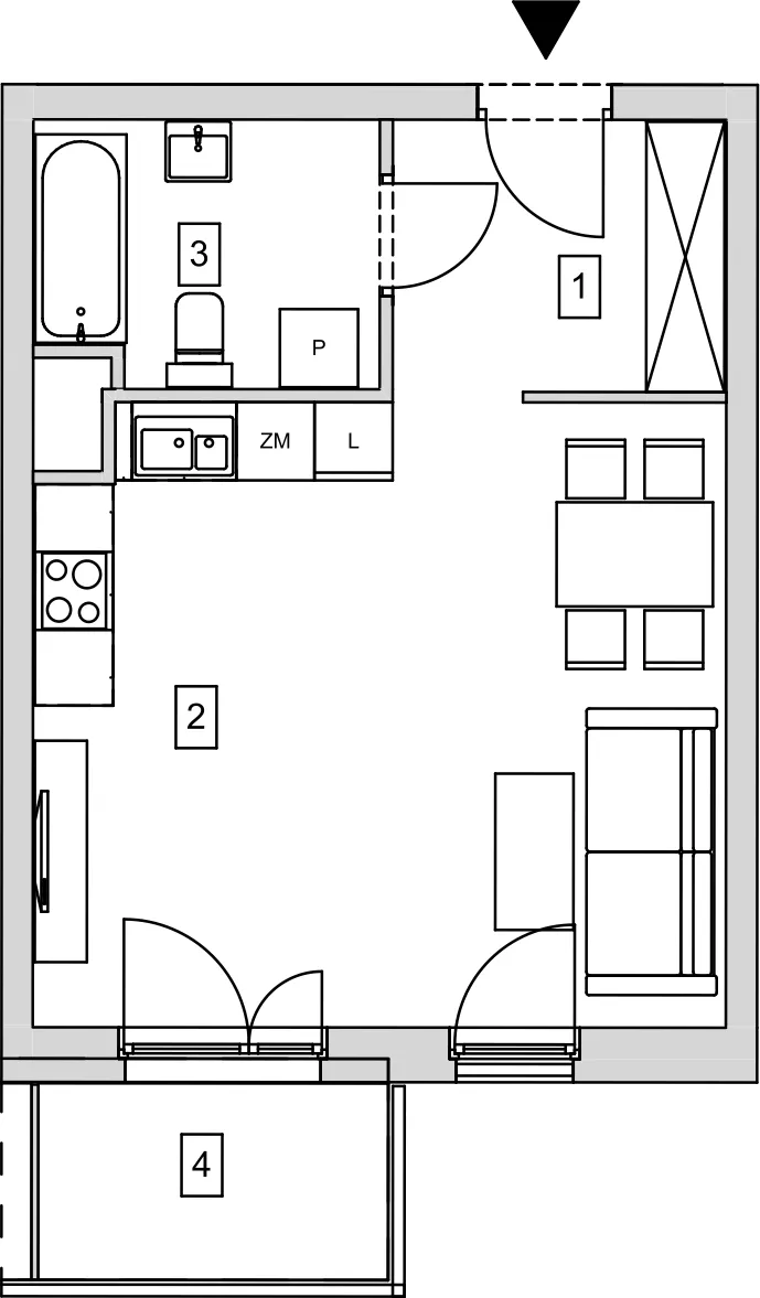 Mieszkanie 35,42 m², piętro 3, oferta nr B5-K2-3-5, ATAL Strachowicka, Wrocław, Żerniki, Fabryczna, ul. Strachowicka-idx