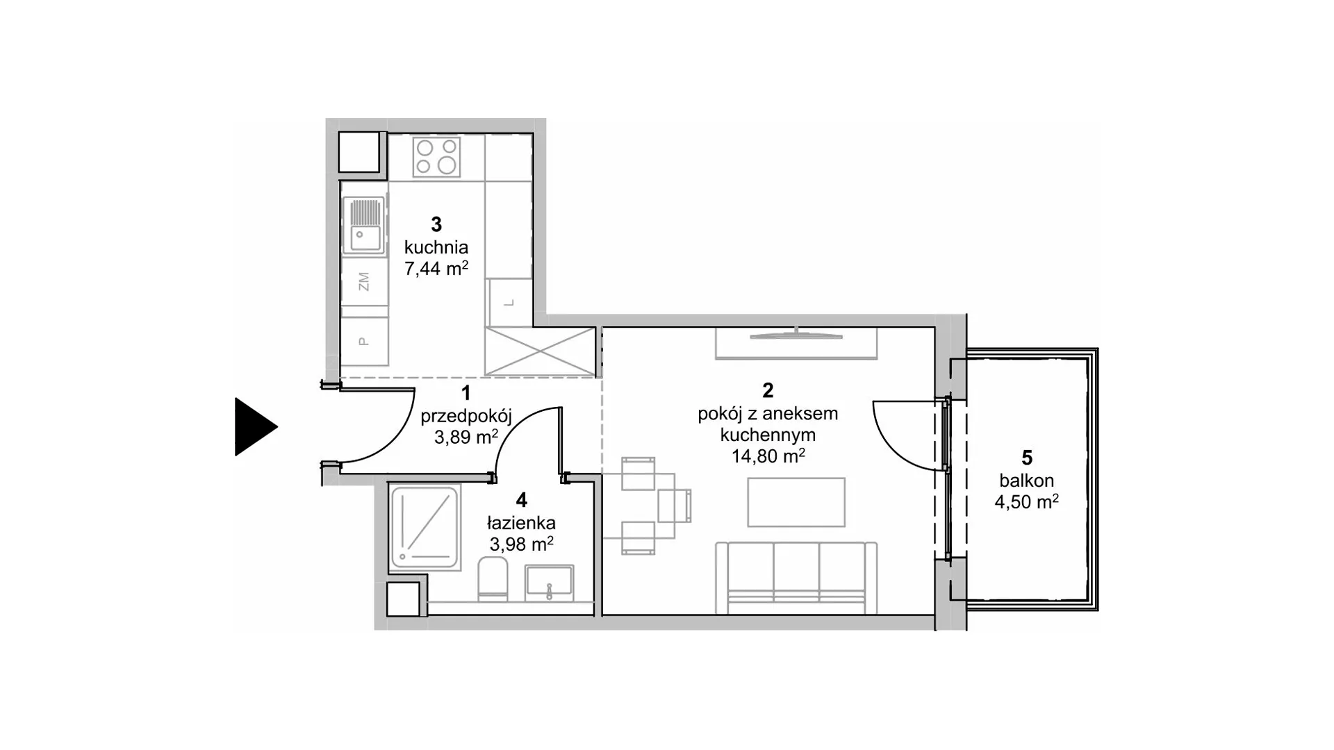 Mieszkanie 30,11 m², piętro 4, oferta nr S1.F.4.2, ATAL Idea Swarzędz II, Swarzędz, ul. Tabaki-idx