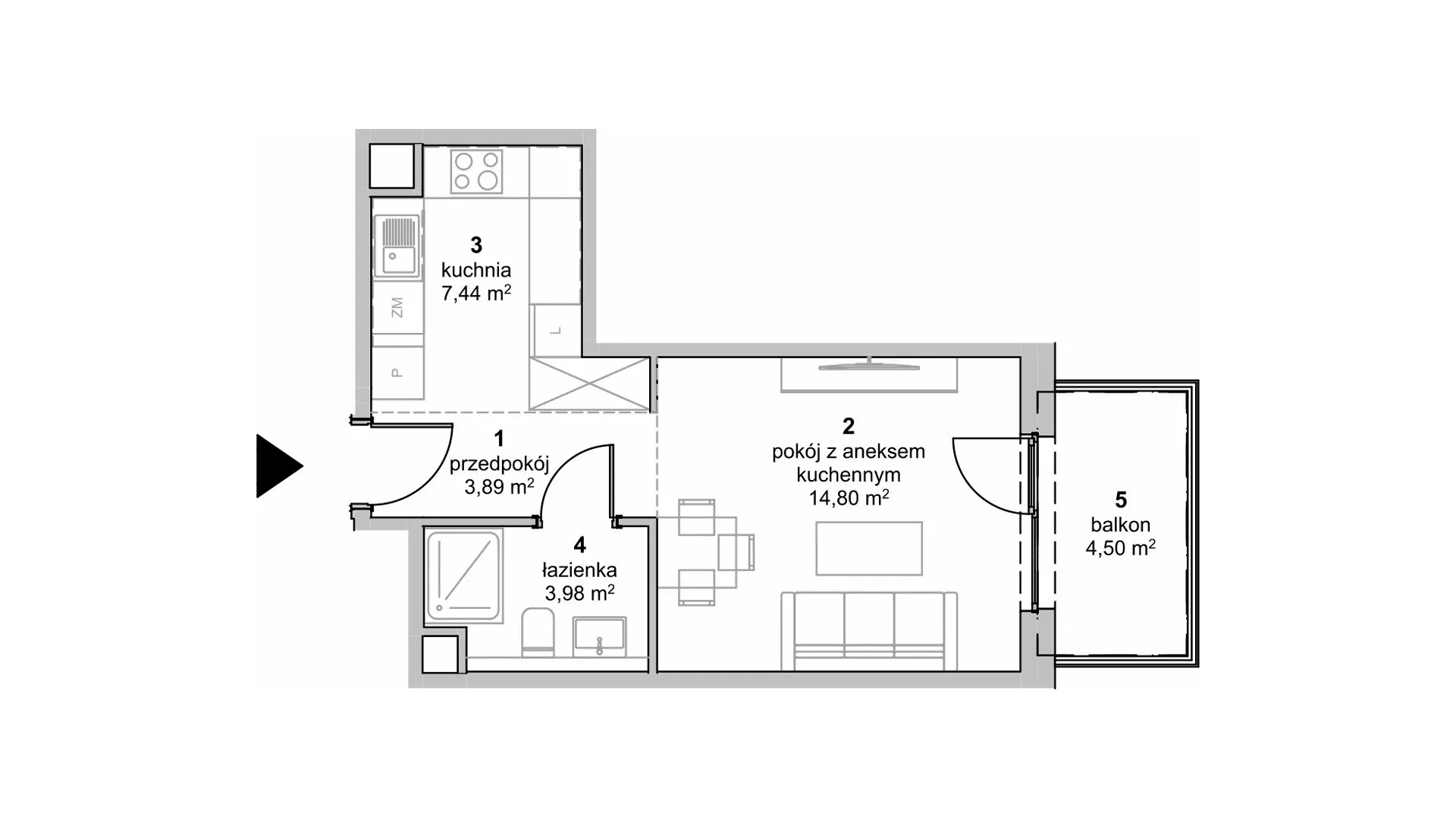 Mieszkanie 30,11 m², piętro 5, oferta nr S1.F.5.2, ATAL Idea Swarzędz II, Swarzędz, ul. Tabaki-idx