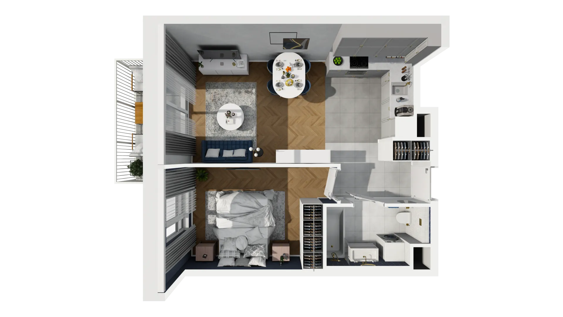 Mieszkanie 44,51 m², piętro 1, oferta nr 1B.10, Akacjowa Wita, Kraków, Prądnik Czerwony, Rakowice, ul. Akacjowa-idx