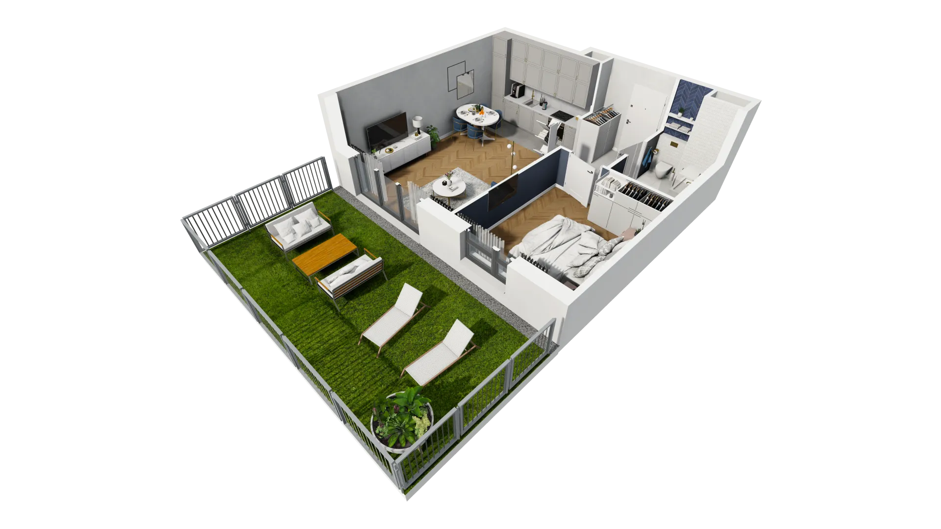 Mieszkanie 44,48 m², parter, oferta nr 2A.02, Akacjowa Wita, Kraków, Prądnik Czerwony, Rakowice, ul. Akacjowa-idx