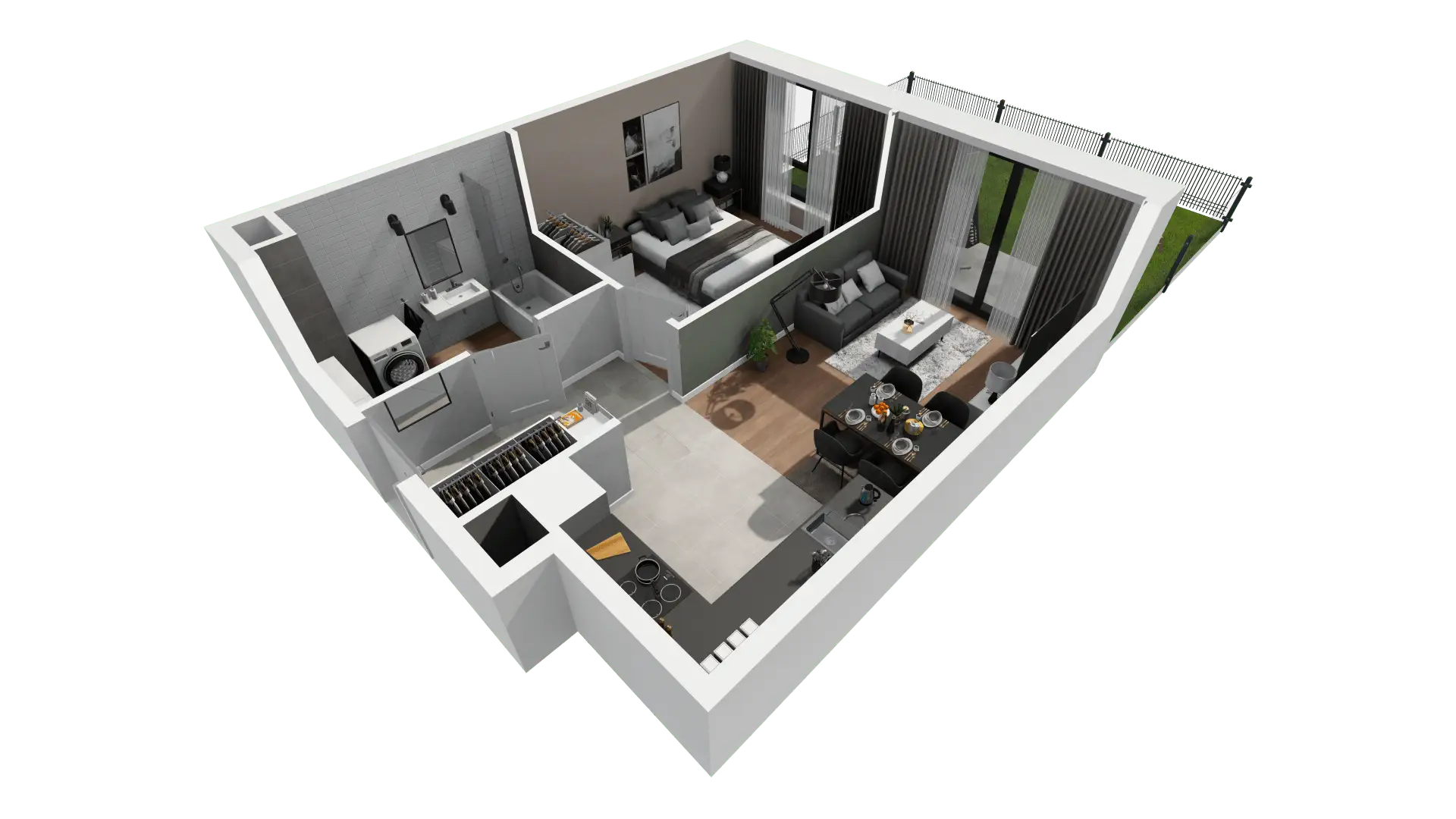 Mieszkanie 43,45 m², parter, oferta nr 2.B.0.3, ATAL Apollina II, Kowale, ul. Apollina-idx