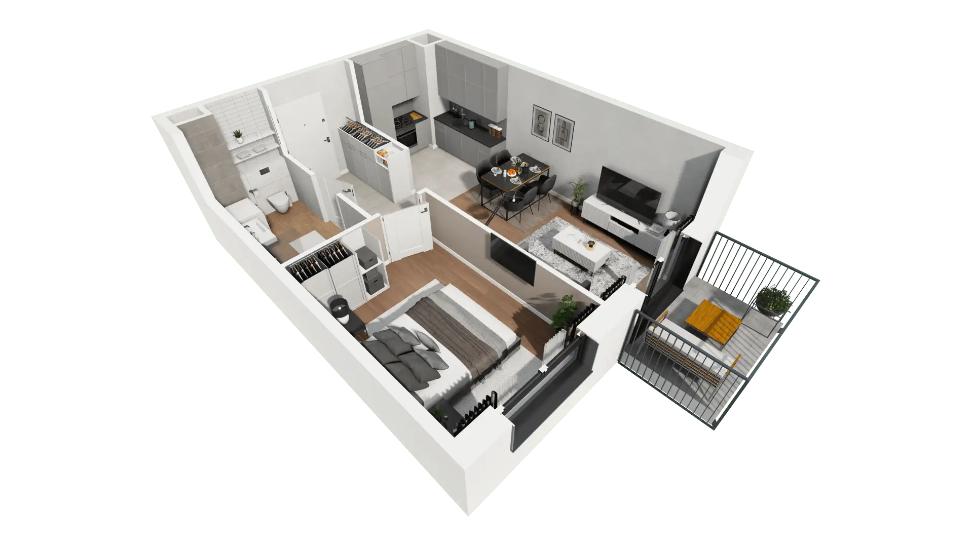 Mieszkanie 42,71 m², piętro 1, oferta nr 3.1.17, ATAL Apollina II, Kowale, ul. Apollina-idx