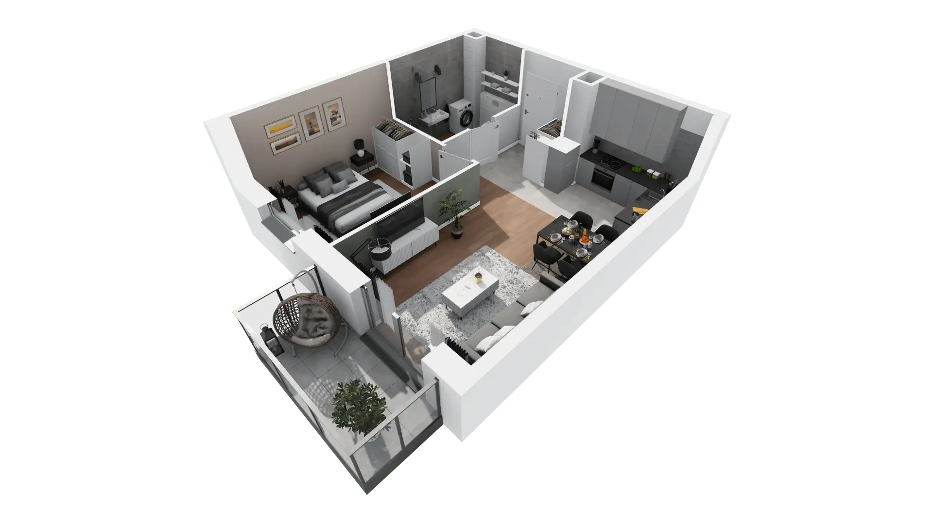 Mieszkanie 45,45 m², piętro 1, oferta nr A1-10, ATAL Apollina, Kowale, ul. Apollina-idx