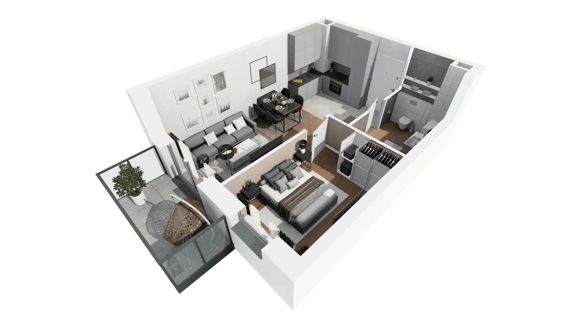 Mieszkanie 36,48 m², piętro 2, oferta nr B2-15, ATAL Apollina, Kowale, ul. Apollina-idx