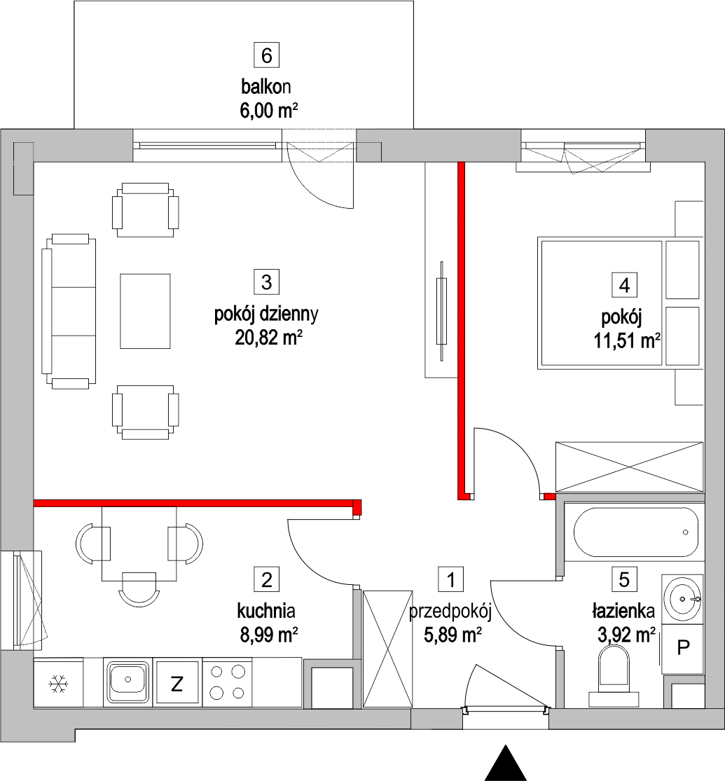 Mieszkanie 51,89 m², parter, oferta nr 3.2.3, Osiedle Przyjemne - etap II, Gdańsk, Jasień, ul. Flisykowskiego-idx