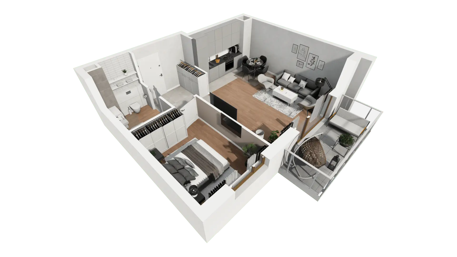 Mieszkanie 46,01 m², parter, oferta nr 3.2.5, Osiedle Przyjemne - etap II, Gdańsk, Jasień, ul. Flisykowskiego-idx