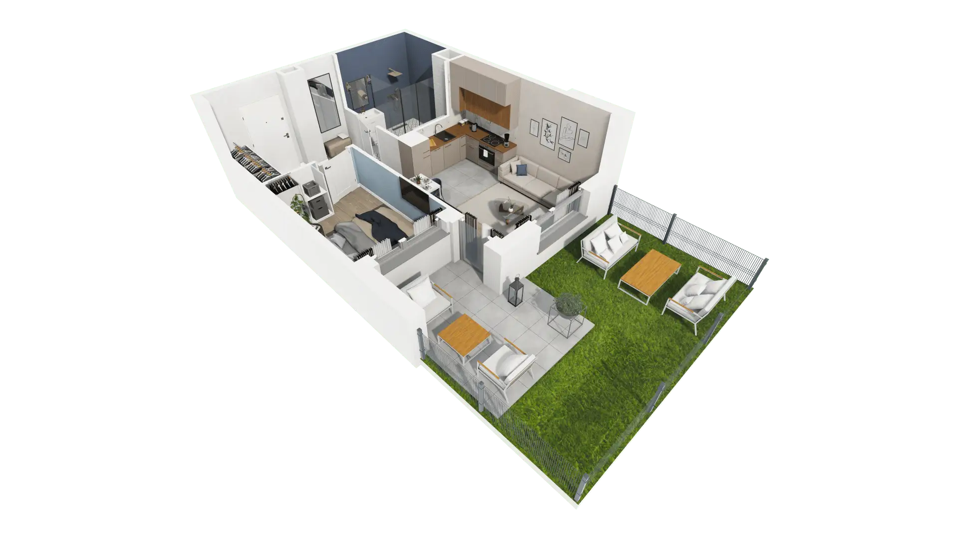 Mieszkanie 36,04 m², parter, oferta nr B2-01, Galaktyczna, Gdańsk, Osowa, ul. Galaktyczna-idx