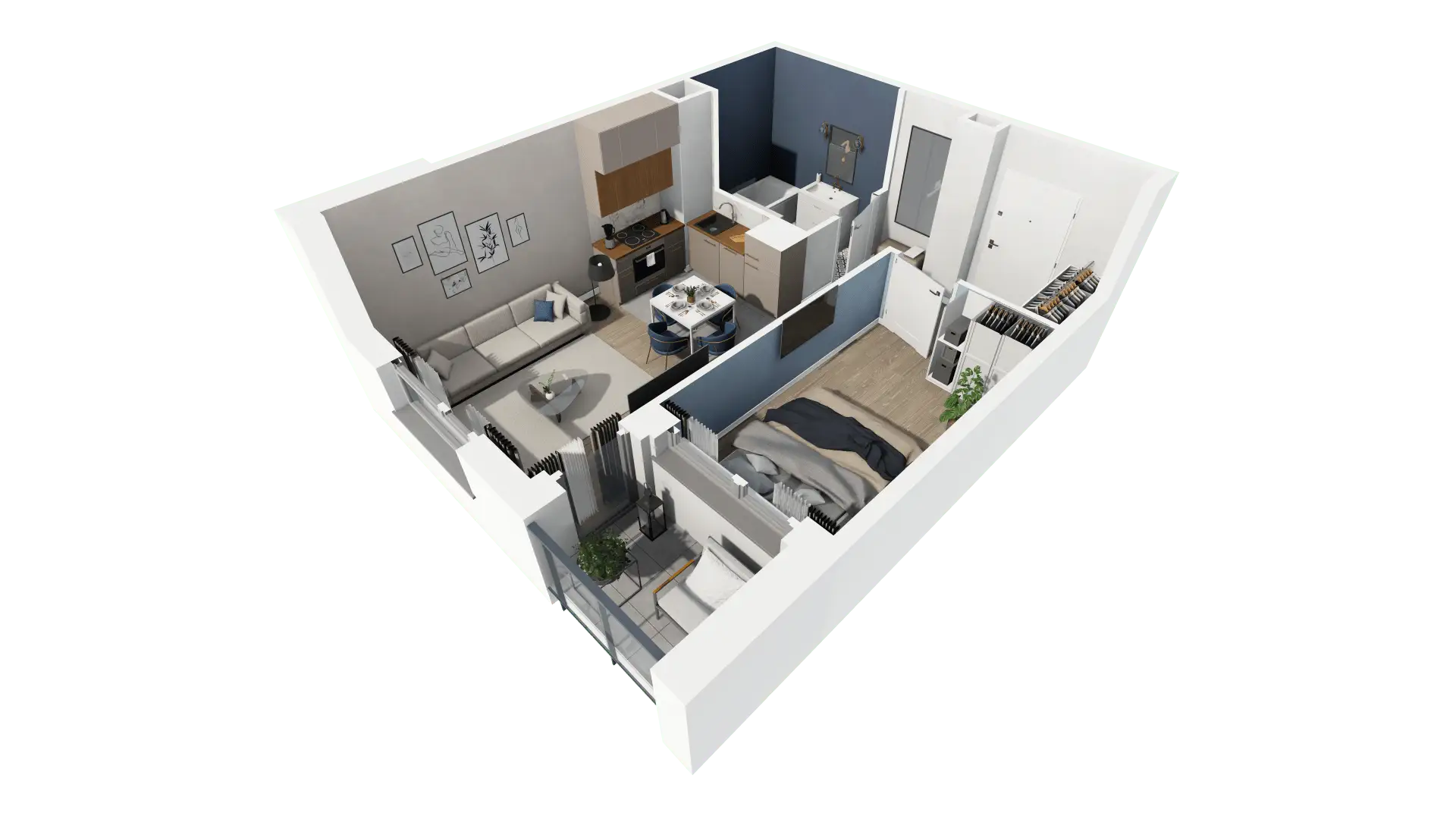 Mieszkanie 36,06 m², piętro 1, oferta nr B2-14, Galaktyczna, Gdańsk, Osowa, ul. Galaktyczna-idx