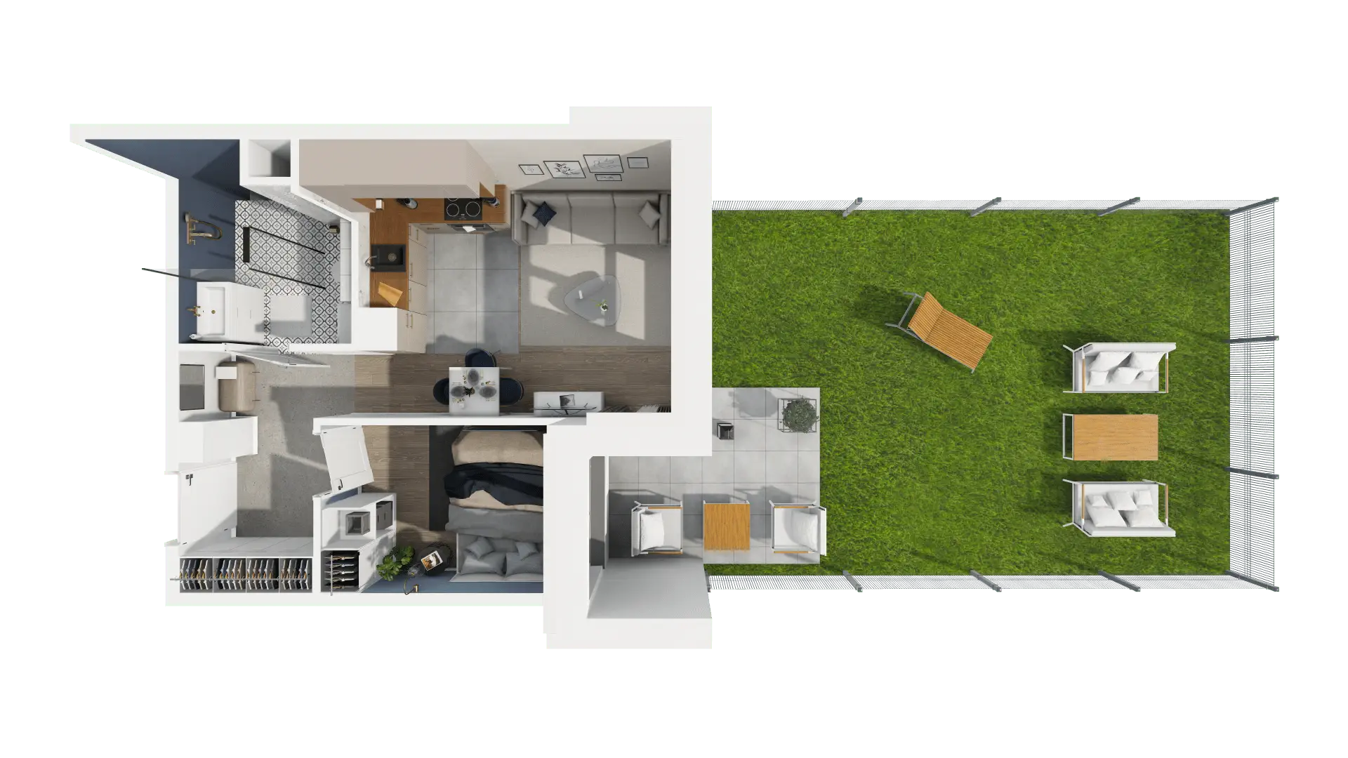 Mieszkanie 36,04 m², parter, oferta nr B5-01, Galaktyczna, Gdańsk, Osowa, ul. Galaktyczna-idx