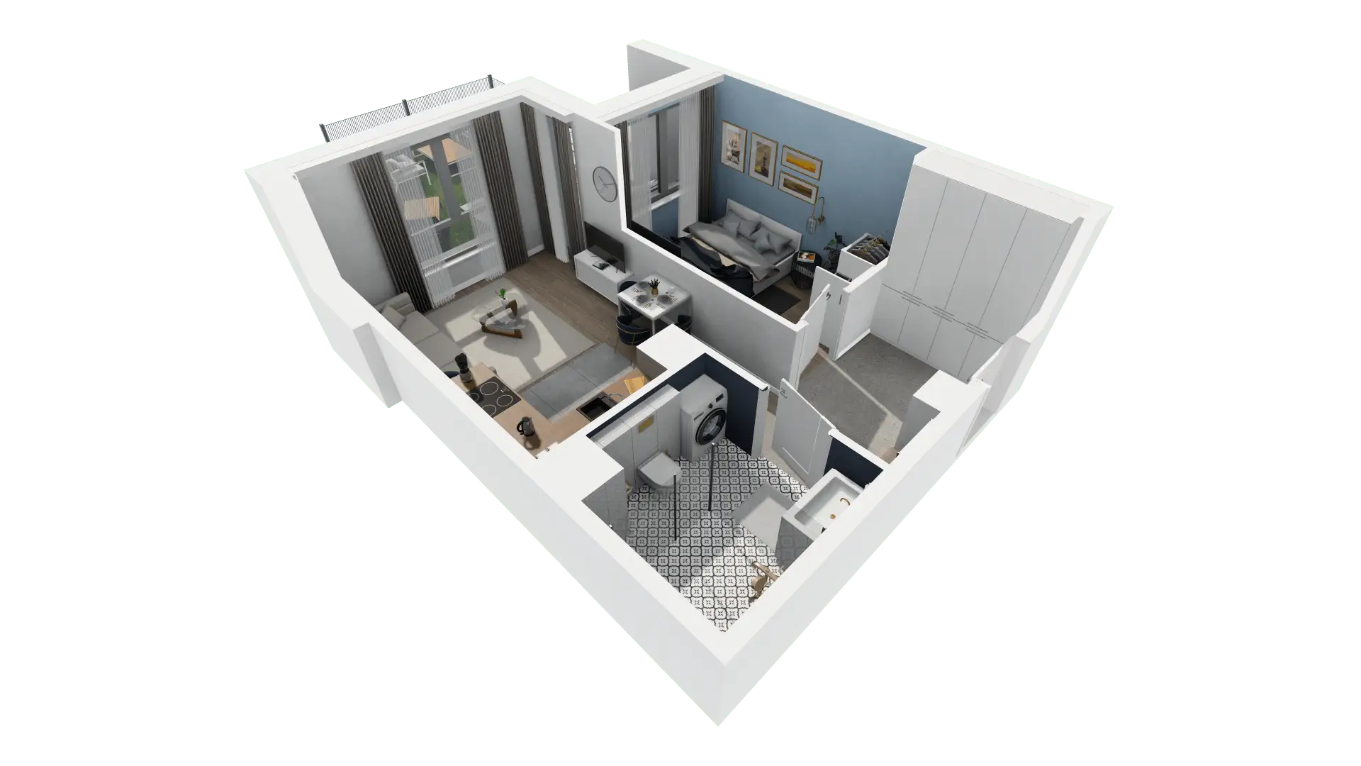 Mieszkanie 36,04 m², parter, oferta nr B6-01, Galaktyczna, Gdańsk, Osowa, ul. Galaktyczna-idx