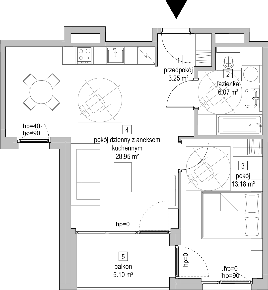 Mieszkanie 51,29 m², piętro 1, oferta nr D.1.4, ATAL Symbioza, Gdynia, Cisowa, ul. Kcyńska-idx