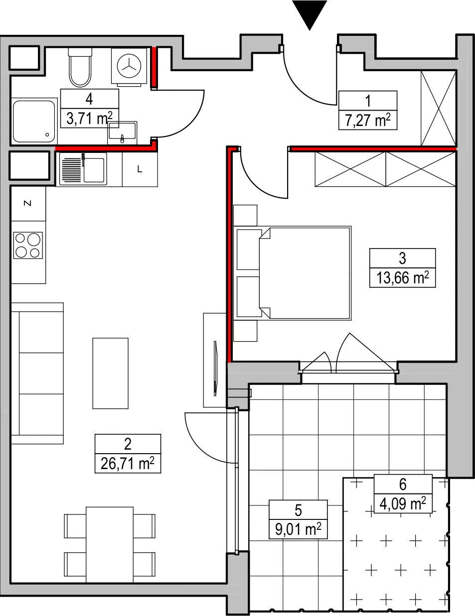 Mieszkanie 51,35 m², parter, oferta nr D1.2.0.2, Nowy Targówek VI, Warszawa, Targówek, Targówek Mieszkaniowy, ul. Płosa 8-idx