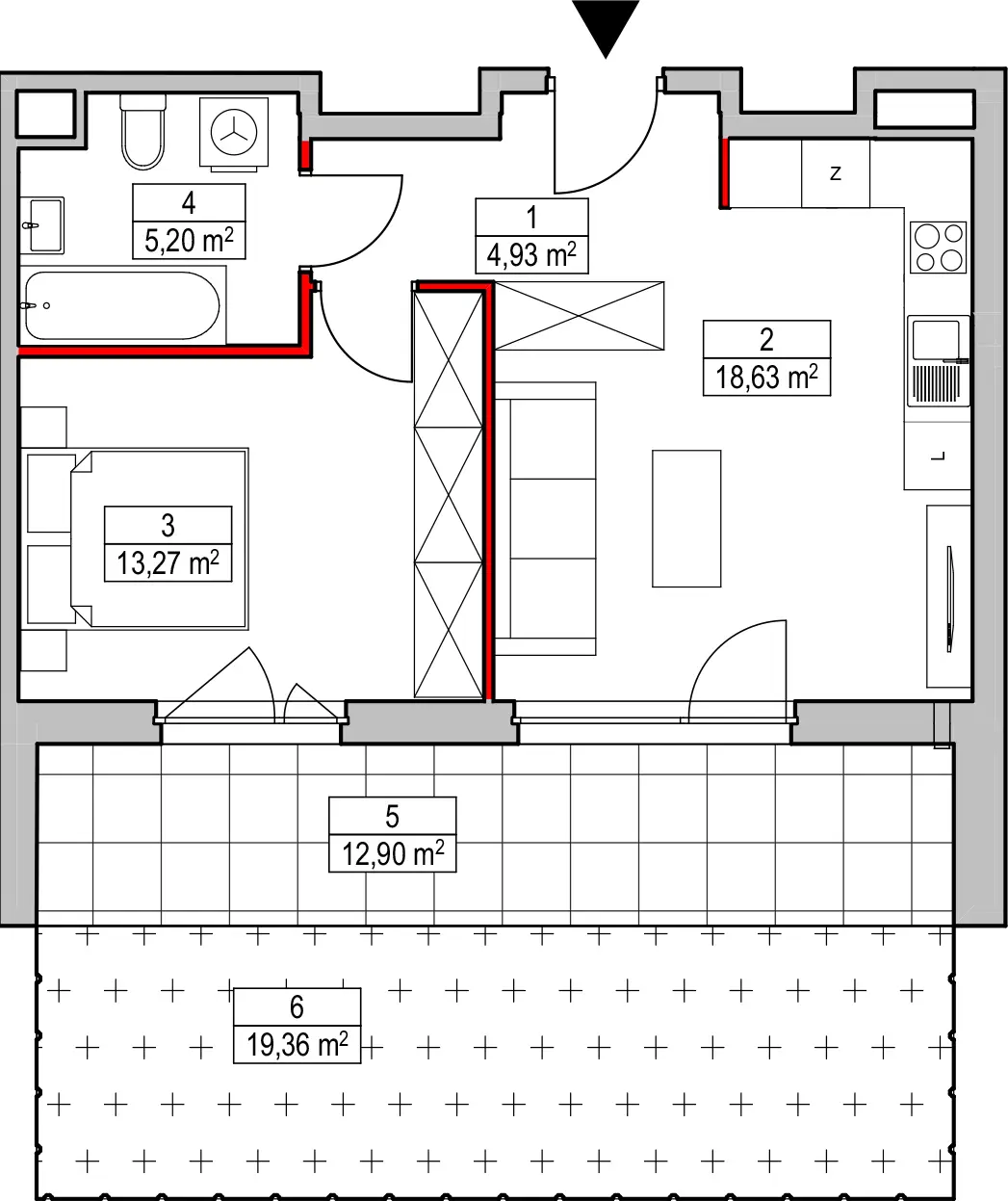 Mieszkanie 42,03 m², parter, oferta nr D1.3.0.2, Nowy Targówek VI, Warszawa, Targówek, Targówek Mieszkaniowy, ul. Płosa 8-idx