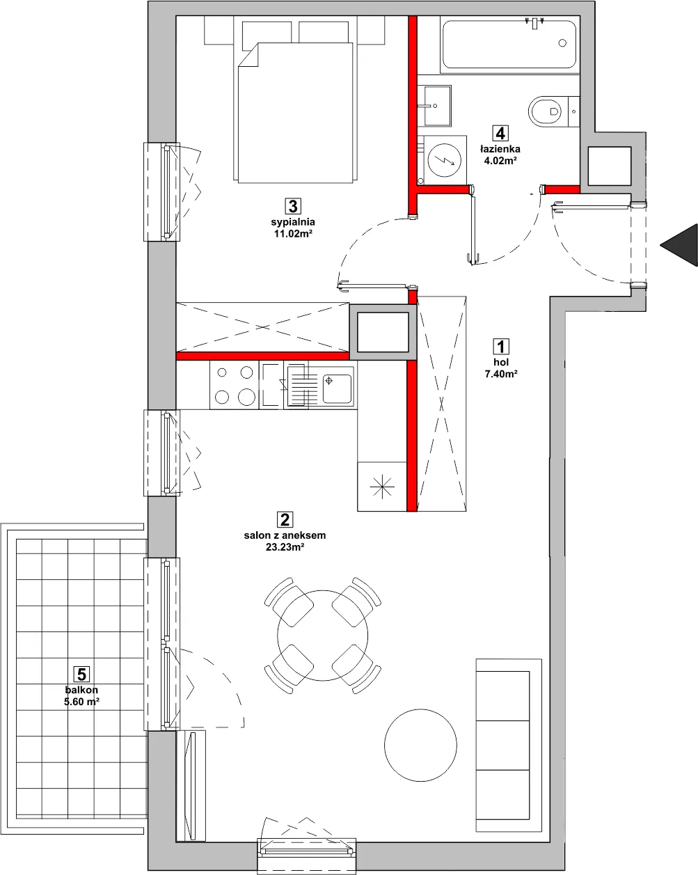 Mieszkanie 45,67 m², piętro 3, oferta nr P10.01.3.16, Osiedle Poematu, Warszawa, Wawer, Falenica, ul. Poematu-idx