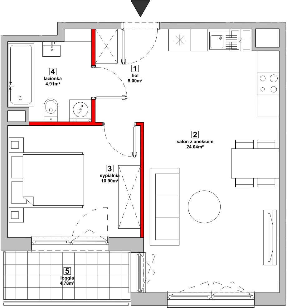 Mieszkanie 44,85 m², piętro 1, oferta nr P10.02.1.34, Osiedle Poematu, Warszawa, Wawer, Falenica, ul. Poematu-idx