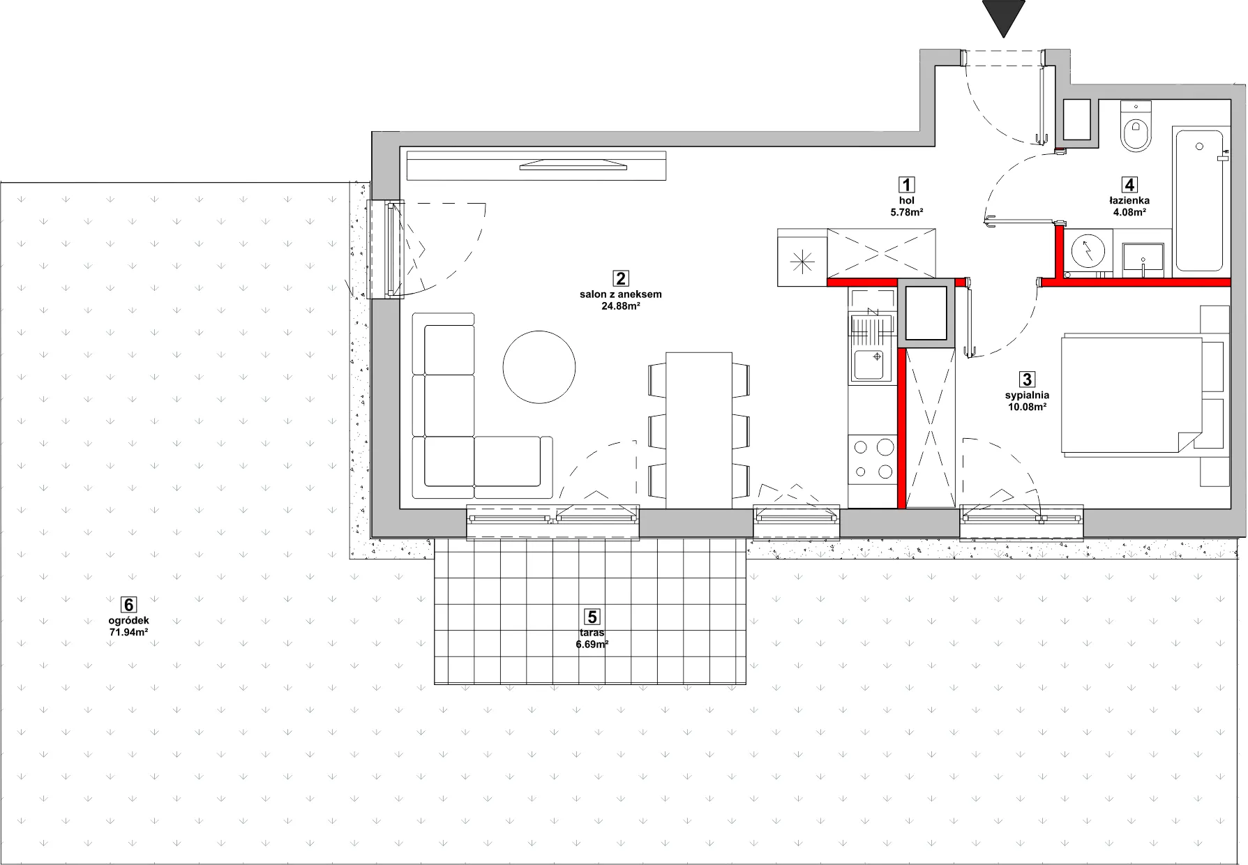 Mieszkanie 44,82 m², parter, oferta nr P10.05.0.100, Osiedle Poematu, Warszawa, Wawer, Falenica, ul. Poematu-idx