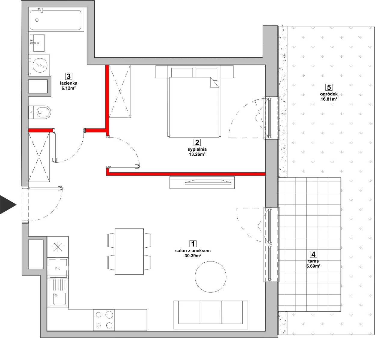 Mieszkanie 49,77 m², parter, oferta nr P10.05.0.102, Osiedle Poematu, Warszawa, Wawer, Falenica, ul. Poematu-idx