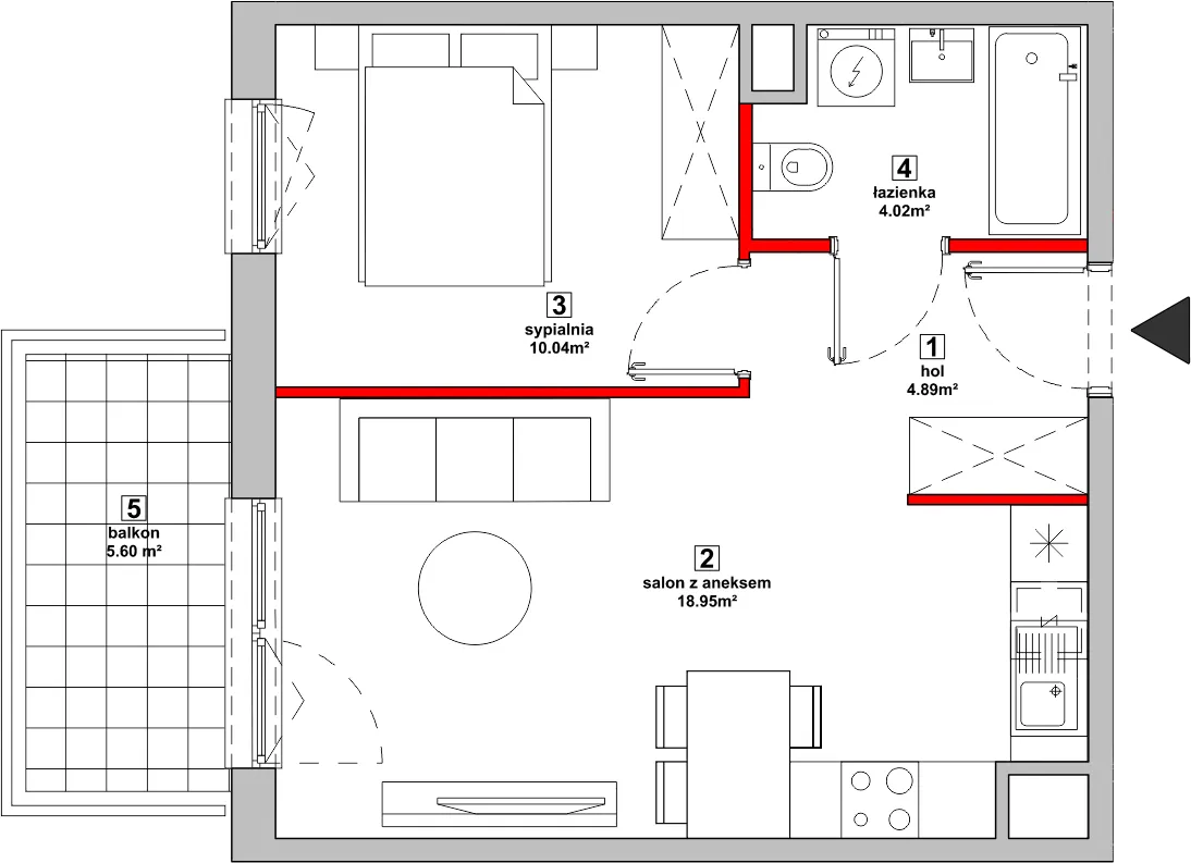 Mieszkanie 37,90 m², piętro 3, oferta nr P10.05.3.119, Osiedle Poematu, Warszawa, Wawer, Falenica, ul. Poematu-idx