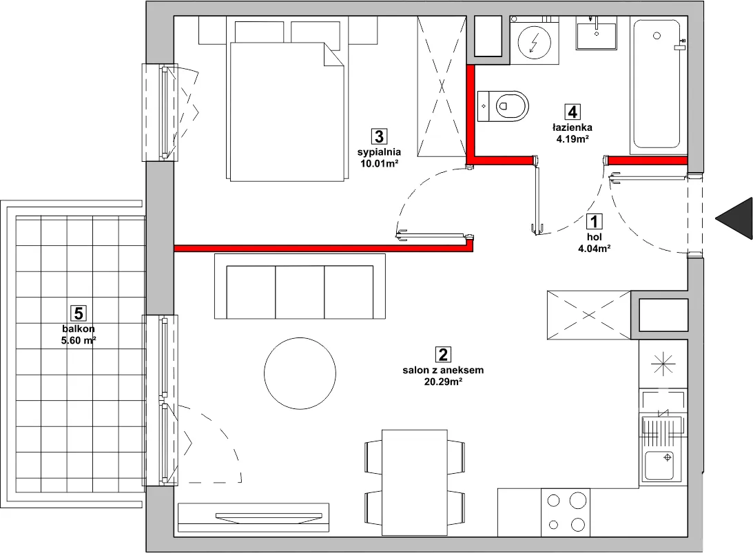 Mieszkanie 38,53 m², piętro 3, oferta nr P10.05.3.120, Osiedle Poematu, Warszawa, Wawer, Falenica, ul. Poematu-idx