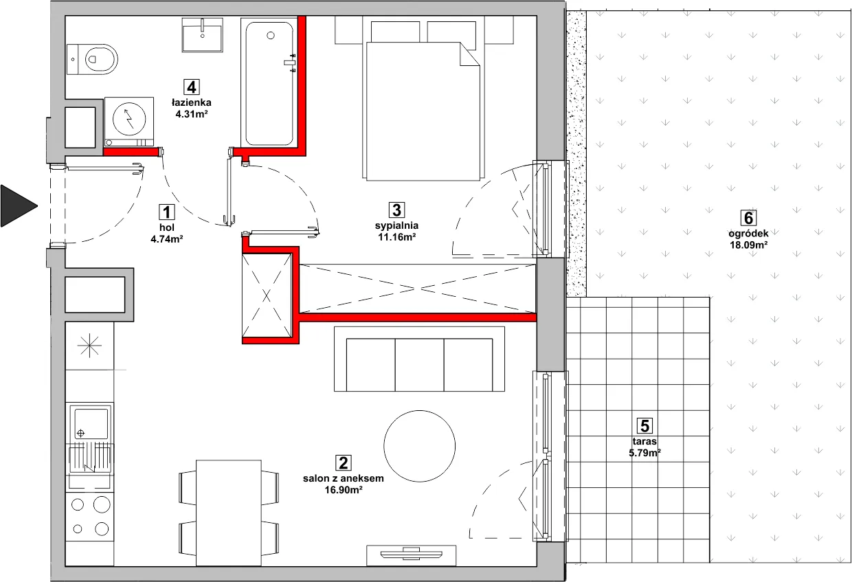 Mieszkanie 37,11 m², parter, oferta nr P11.06.0.141, Osiedle Poematu, Warszawa, Wawer, Falenica, ul. Poematu-idx