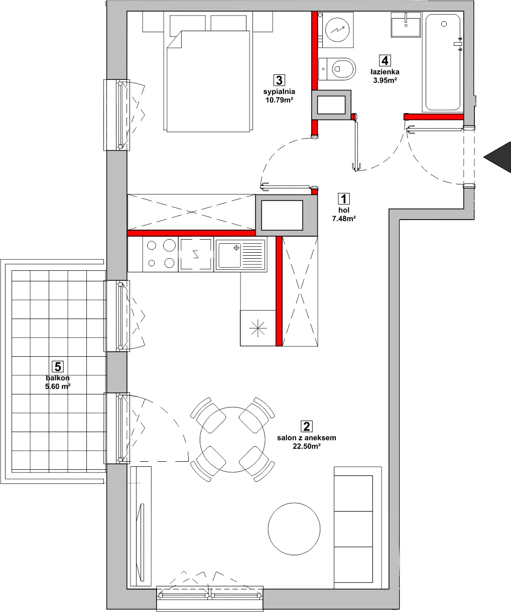 Mieszkanie 44,72 m², piętro 1, oferta nr P11.06.1.144, Osiedle Poematu, Warszawa, Wawer, Falenica, ul. Poematu-idx