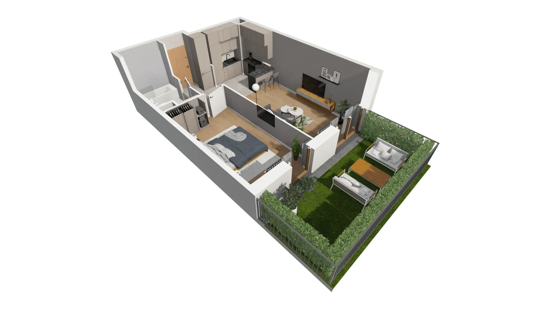 Mieszkanie 45,30 m², parter, oferta nr AI.0.M05, Przewóz 42 ATAL, Kraków, Podgórze, Płaszów, ul. Przewóz 42-idx