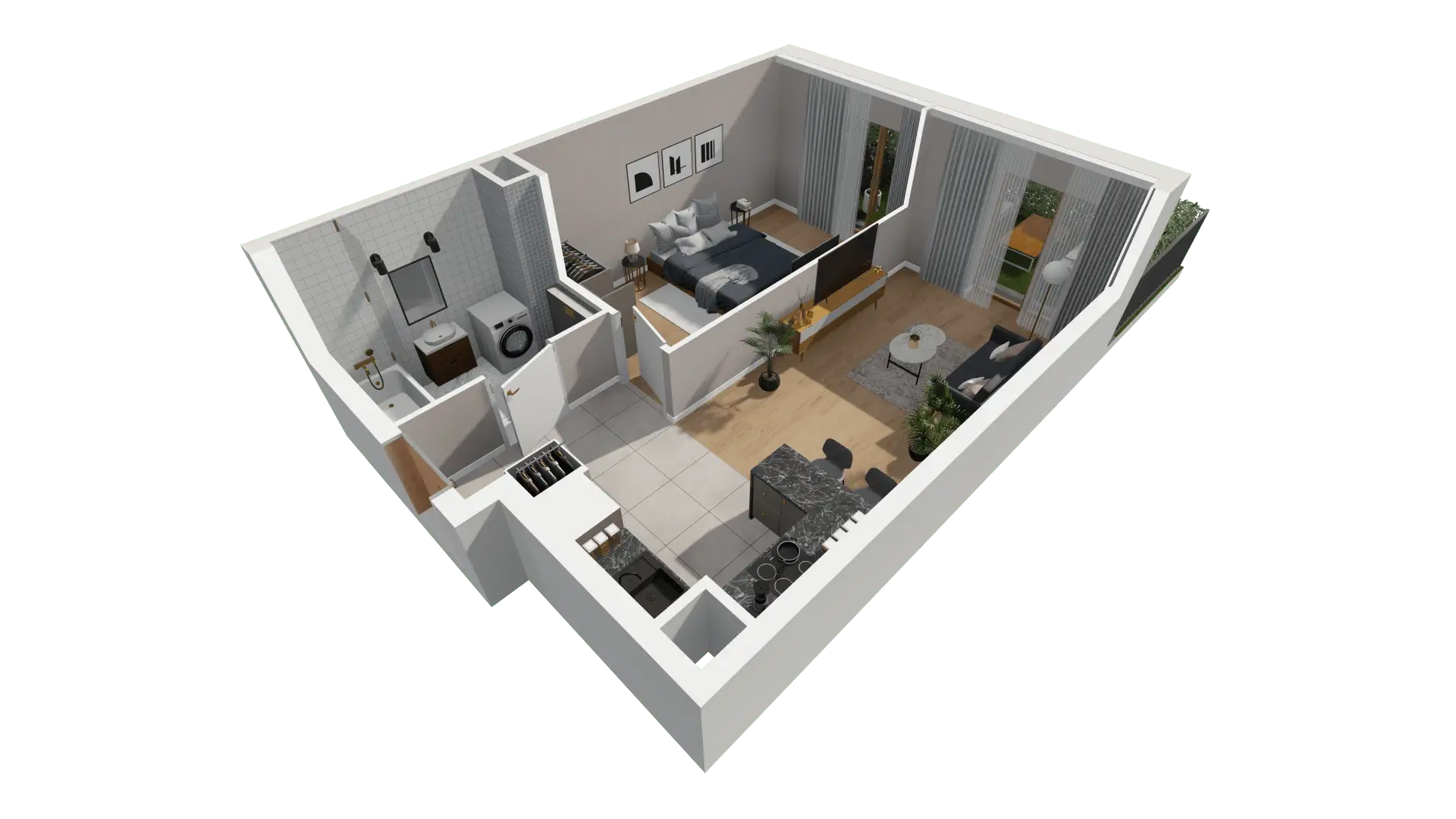 Mieszkanie 45,25 m², parter, oferta nr AI.0.M06, Przewóz 42 ATAL, Kraków, Podgórze, Płaszów, ul. Przewóz 42-idx