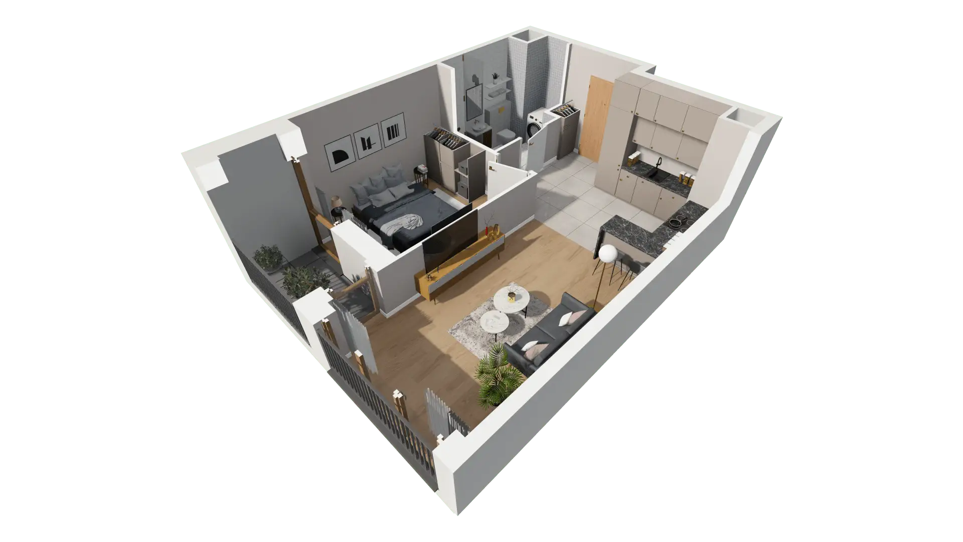 Mieszkanie 41,30 m², piętro 2, oferta nr BII.2.M54, Przewóz 42 ATAL II, Kraków, Podgórze, Płaszów, ul. Przewóz 42-idx