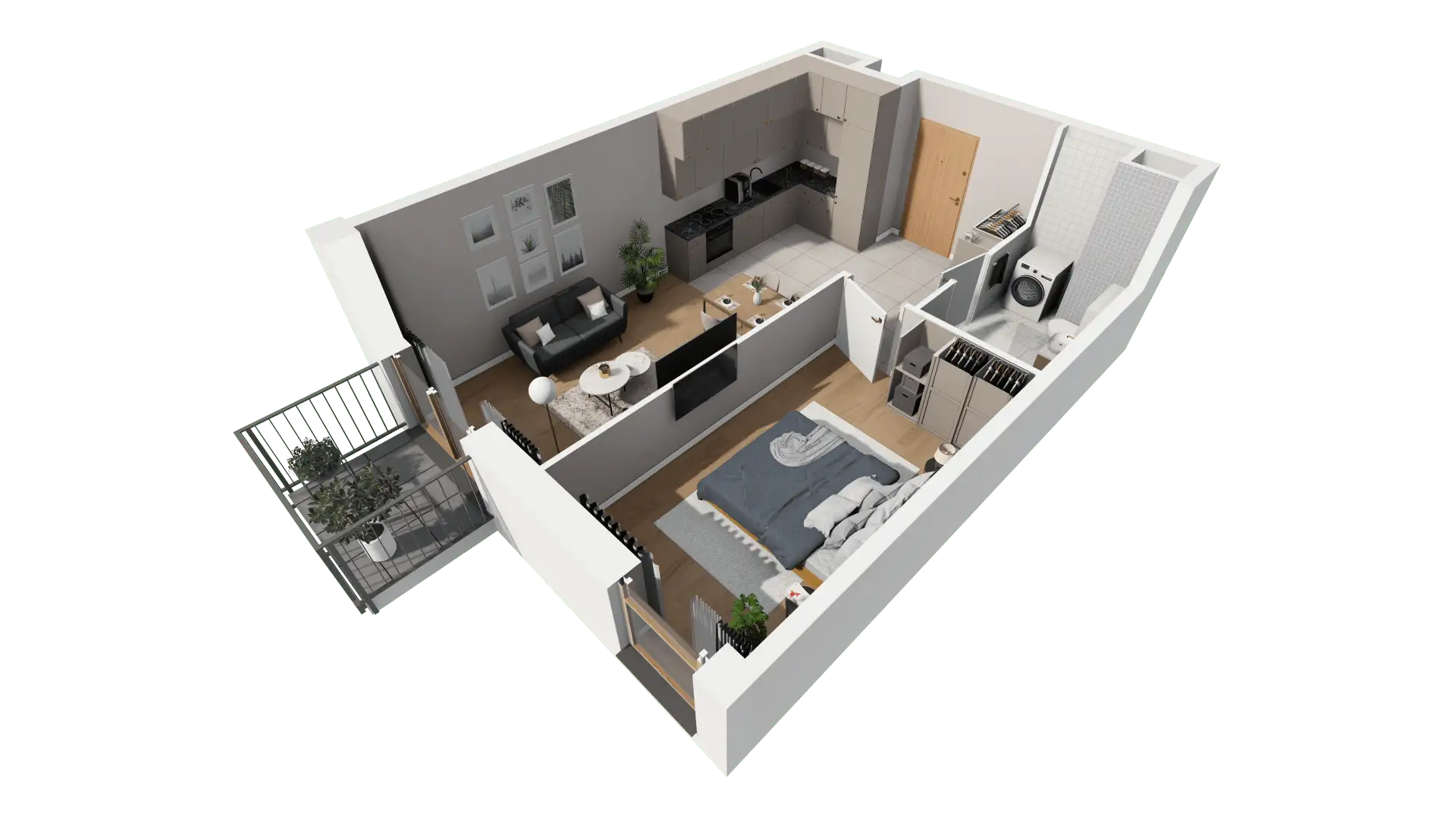 Mieszkanie 45,78 m², piętro 1, oferta nr BIII.1.M89, Przewóz 42 ATAL II, Kraków, Podgórze, Płaszów, ul. Przewóz 42-idx